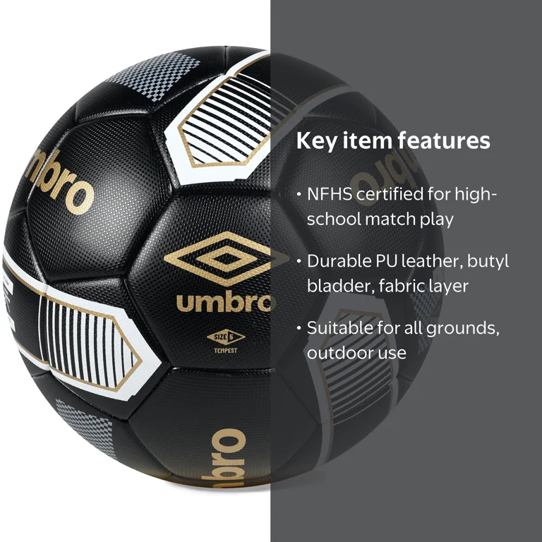 Umbro Tempest Soccer Ball Size 5 with Great Touch and Feel