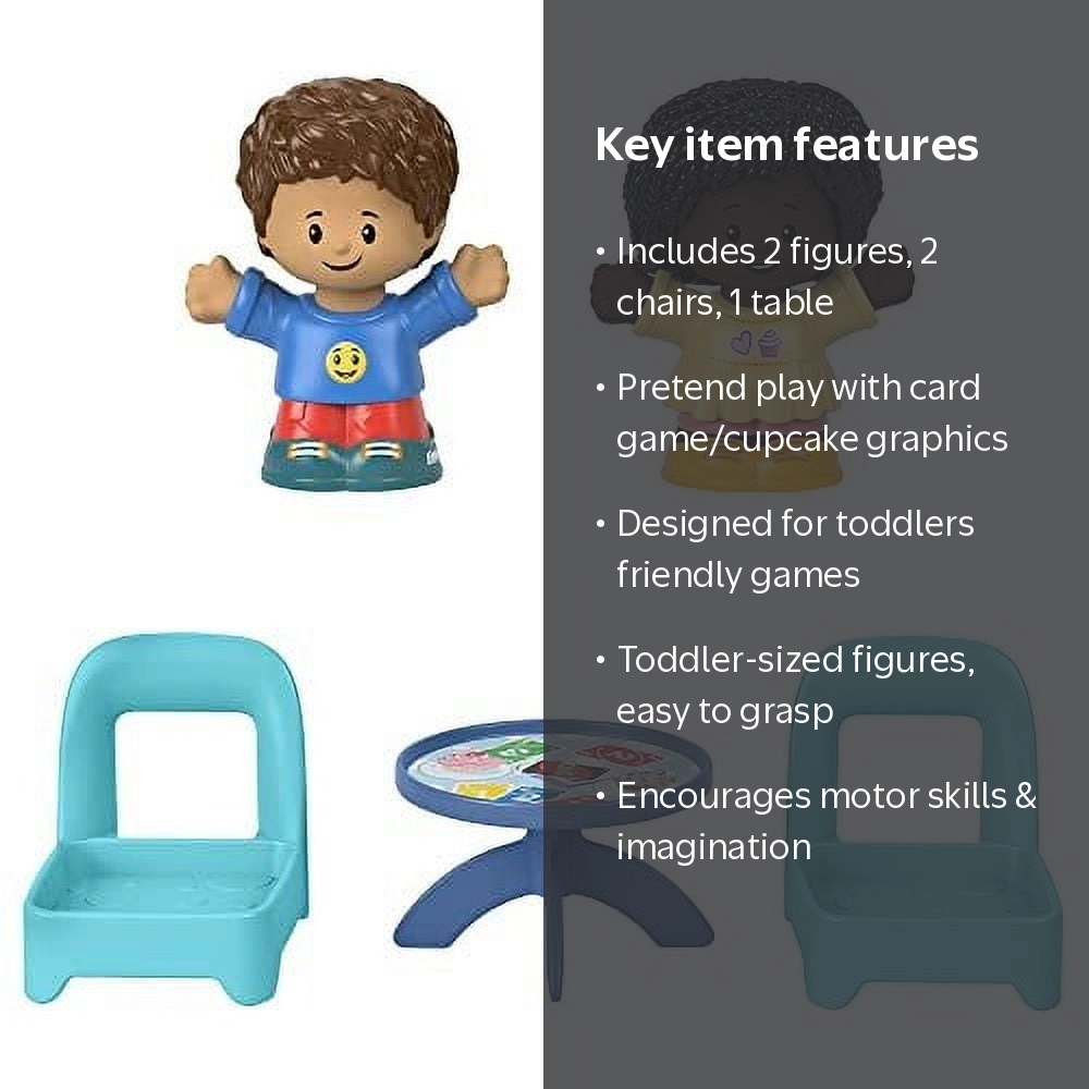 Fisher-Price Little People Card Game Figure Set, HHR45, 2 Figures