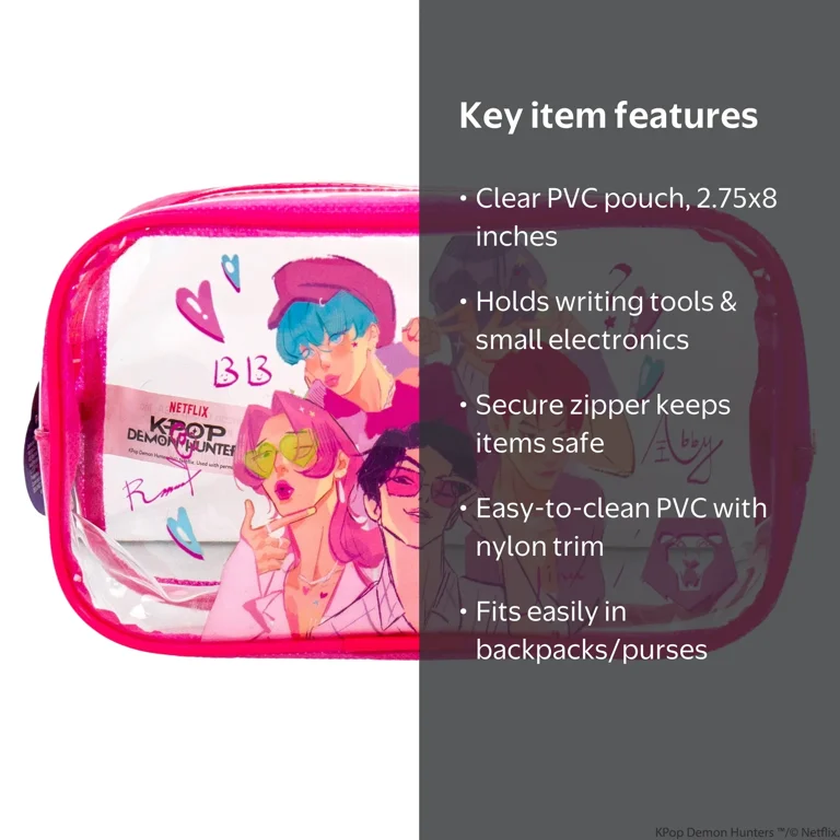 Netflix Saja Boys KPop Demon Hunters Edition Clear PVC Pencil