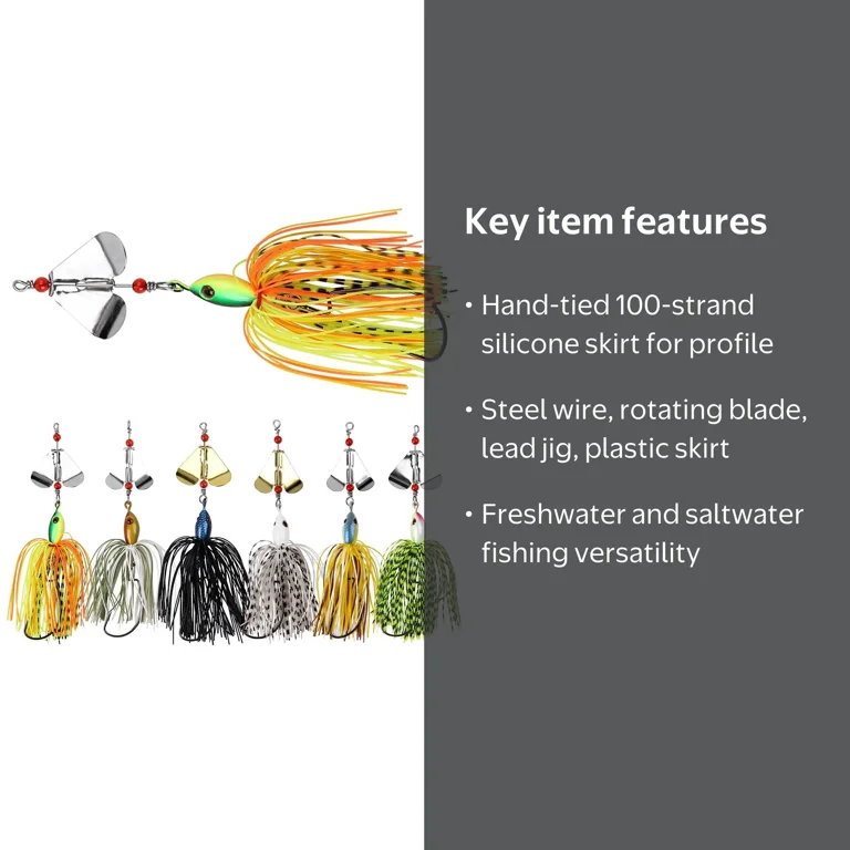 best spinnerbait fishing lures Glidehead The Hook Up Tackle The Willow blade combined with the Colorado blade enables long Buzzbait Spinnerbait Fishing Lures Kit
