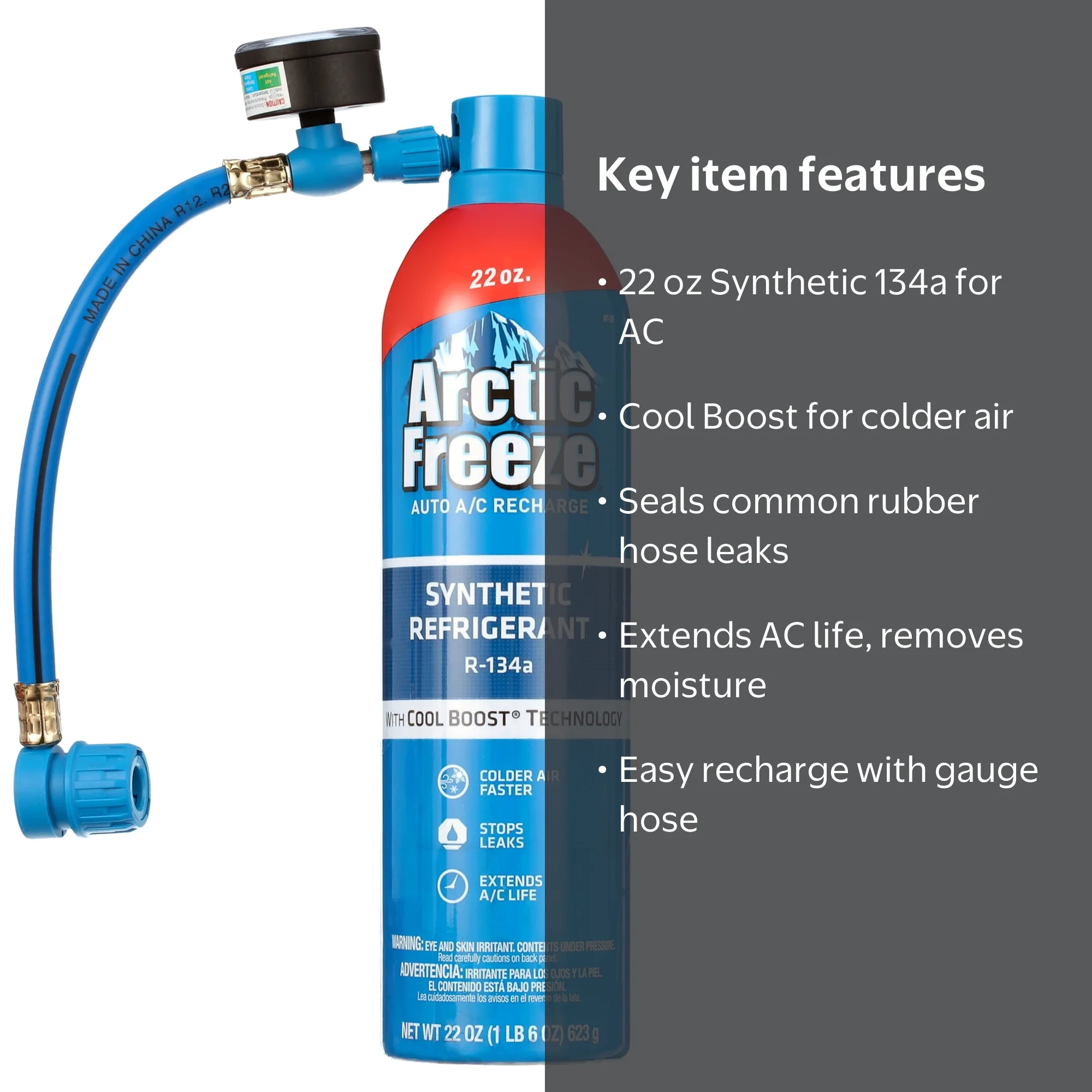 Arctic Freeze Ultra Synthetic Automotive Refrigerant 134a - 22 oz