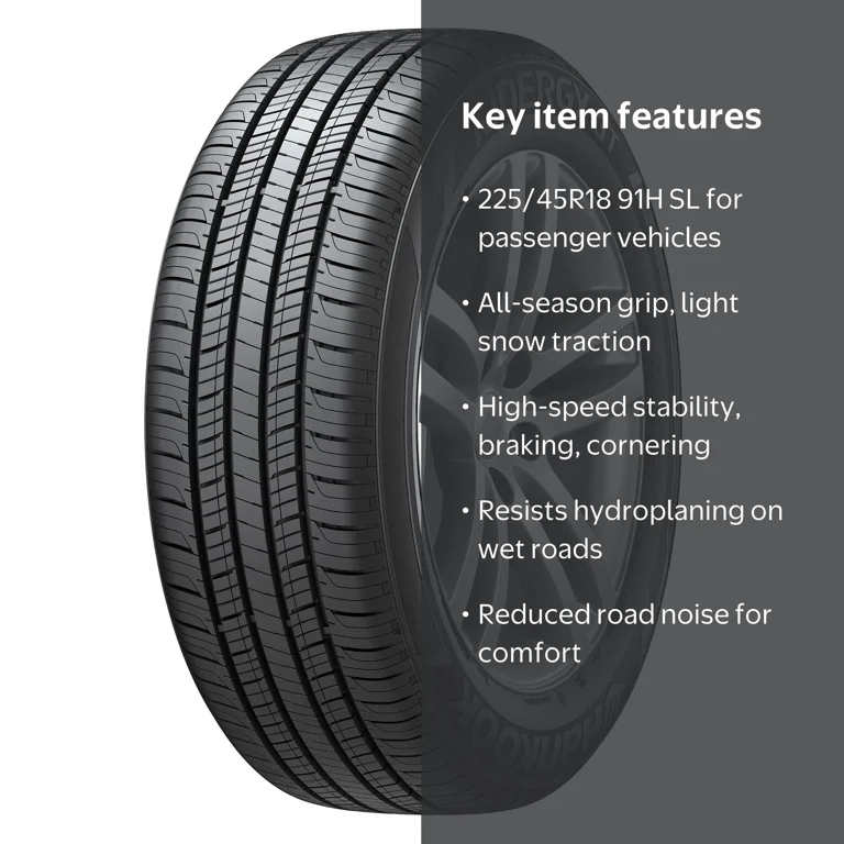 Hankook Kinergy GT (H436) 225/45R18 91H Grand Touring tire for