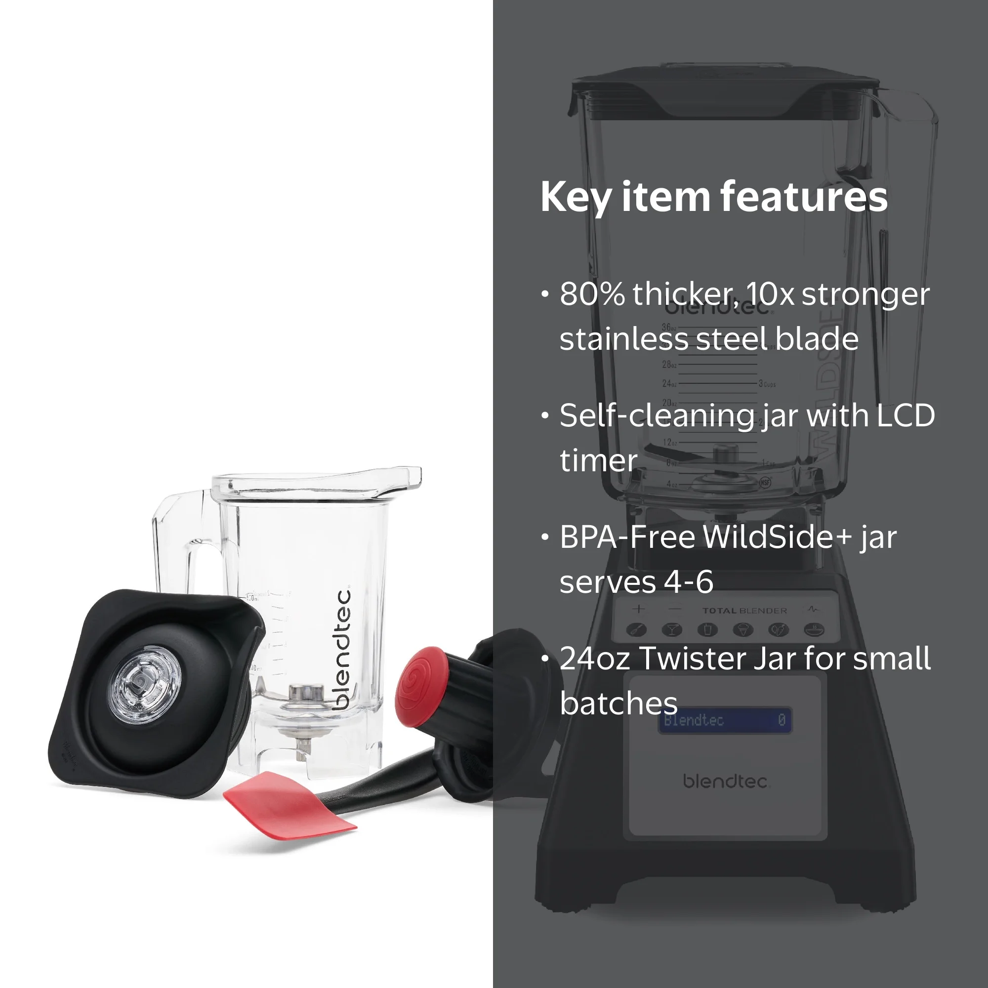 Blendtec Total Classic Original Blender with 90 oz WildSide+ Jar