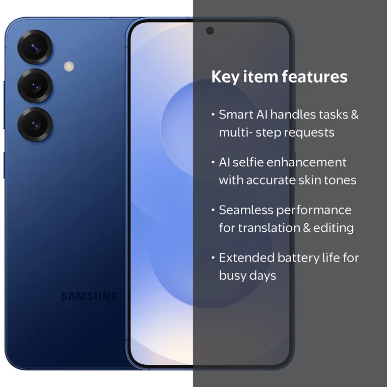 Samsung, Galaxy S25, 256GB, Navy, Unlocked Android Smartphone