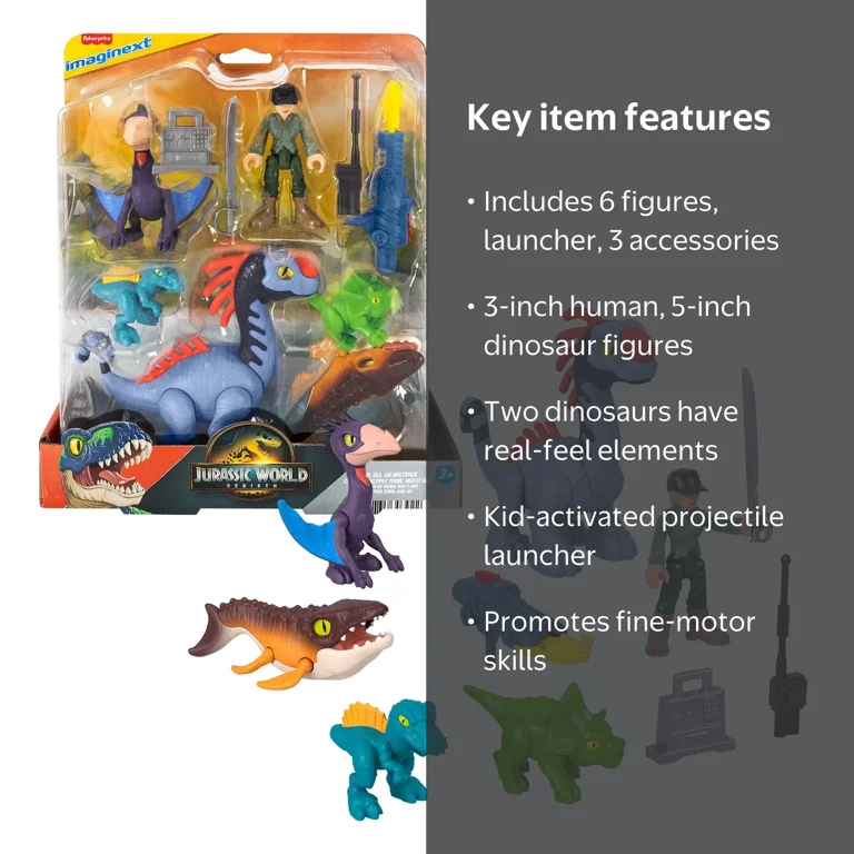 Fisher-Price Imaginext Jurassic World Rebirth Set with 6 Action