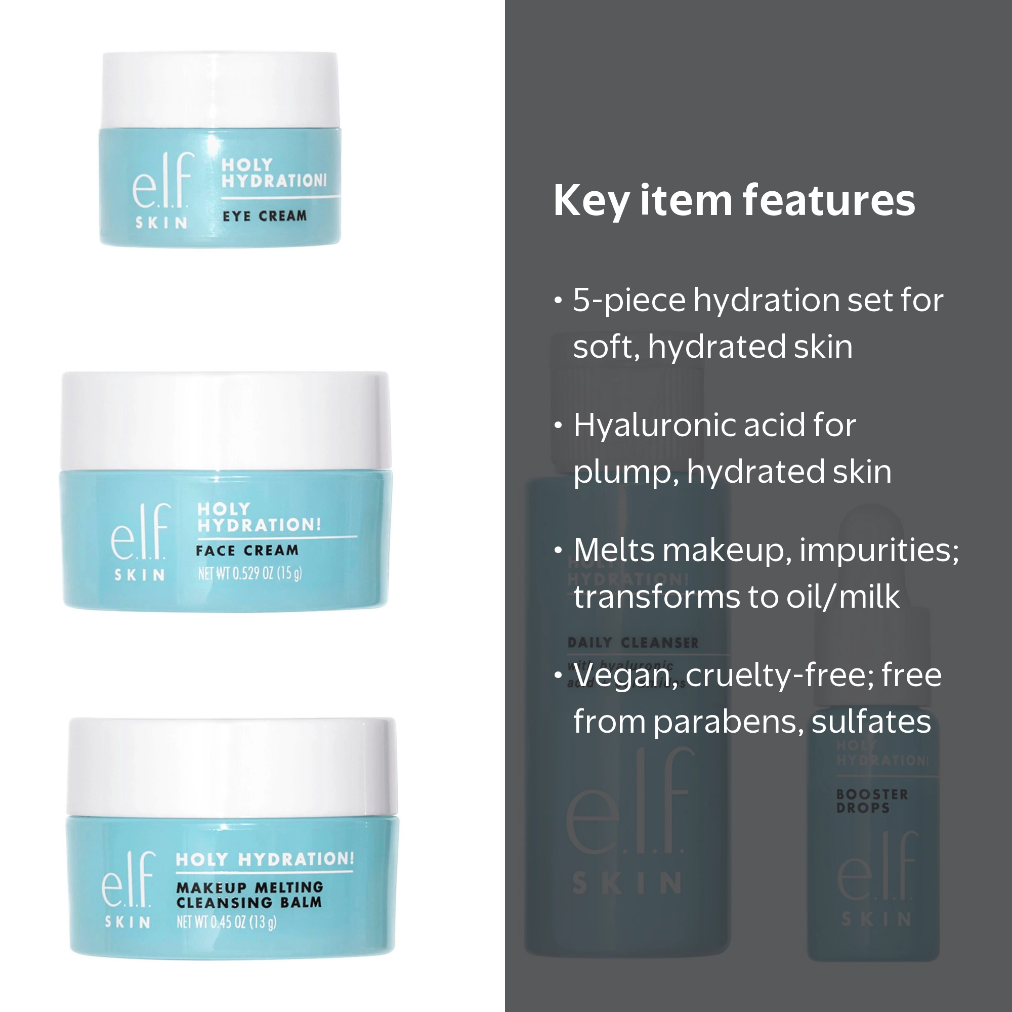 e.l.f. Hydrated Ever After Skin Mini Kit with Hydrating Booster