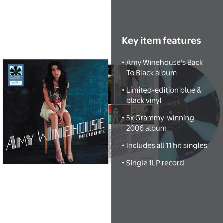 Amy Winehouse, Back To Black Vinyl, Walmart Exclusive Blue & Black