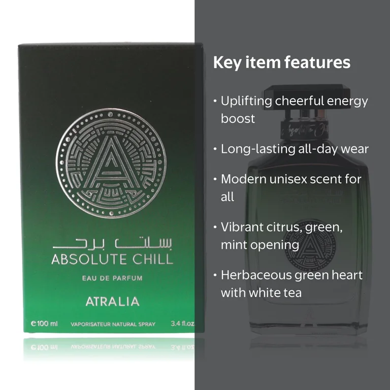 ATRALIA, Absolute Chill Citrus Mint Perfume, 3.4 fl oz, Unisex