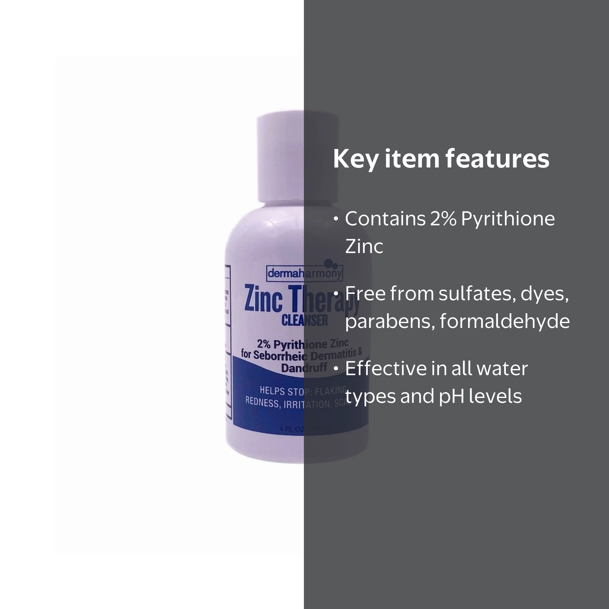洗顔料 M N DermaHarmony, Cleanser, 4 fl oz, Pyrithione Zinc, Oil-Free