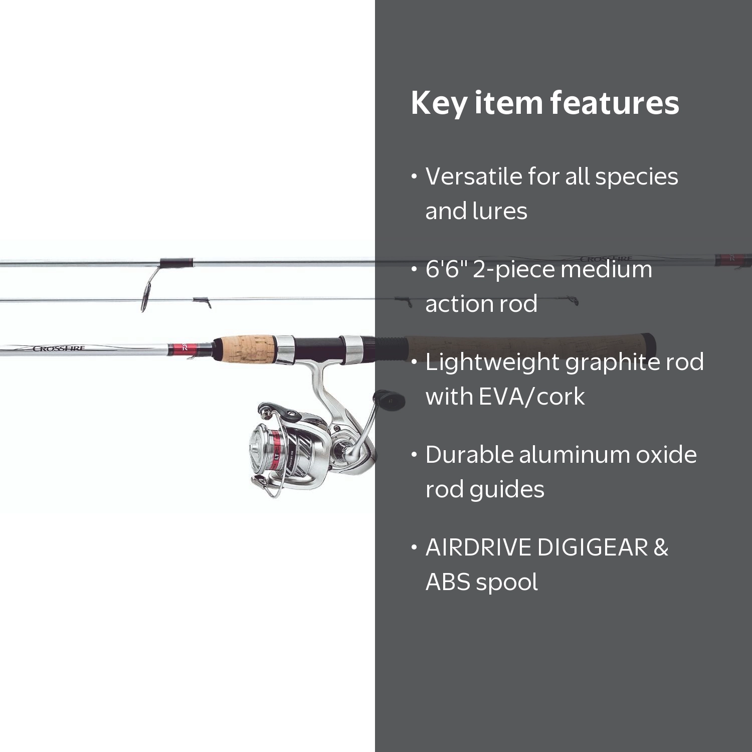 Daiwa Crossfire 7ft 7 Spinning Rod & Reel Combo 2pc - Walmart.com