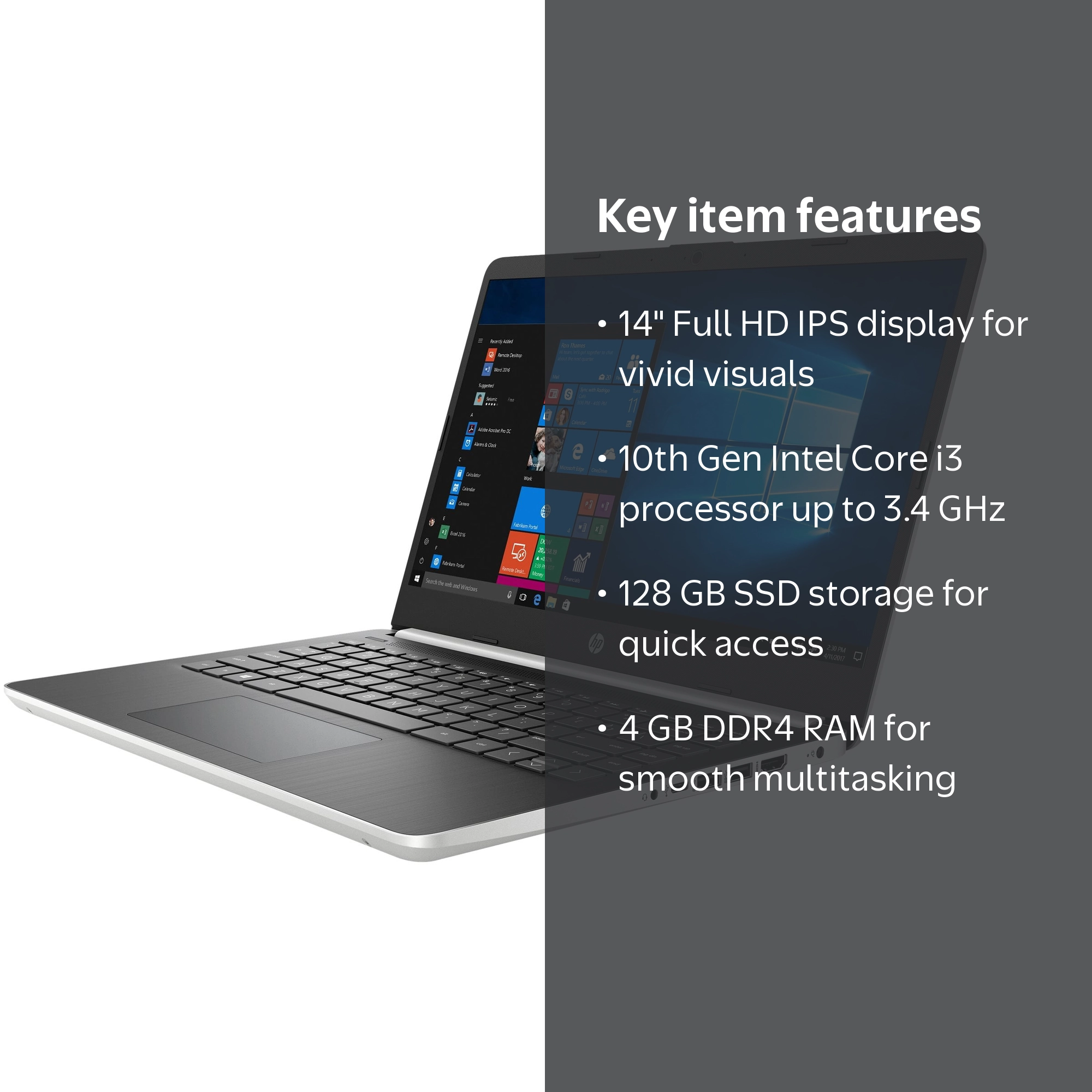HP 14-dq1033cl Laptop - Intel Core i3 1005G1, 4GB RAM, 128GB SSD