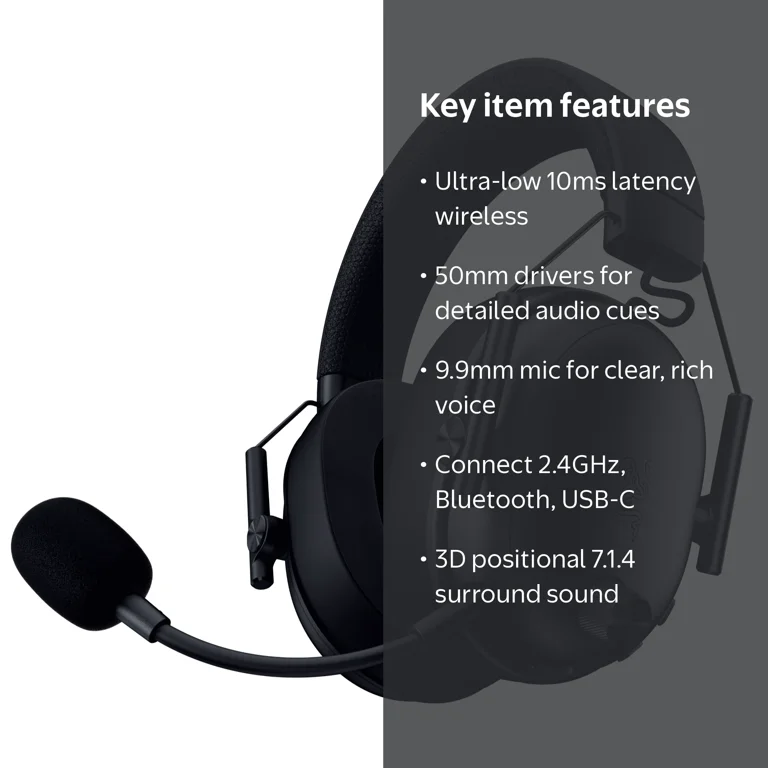 Razer, Wireless Esports Headset, BlackShark V3, for PC Consoles