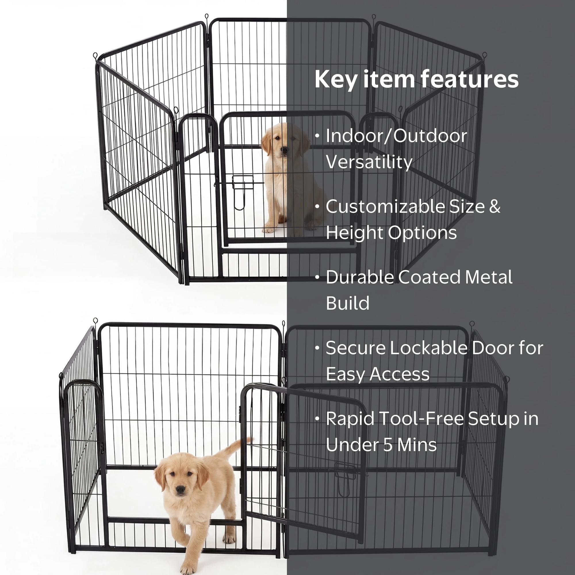 edx Dog Playpen, 6 Panels 24