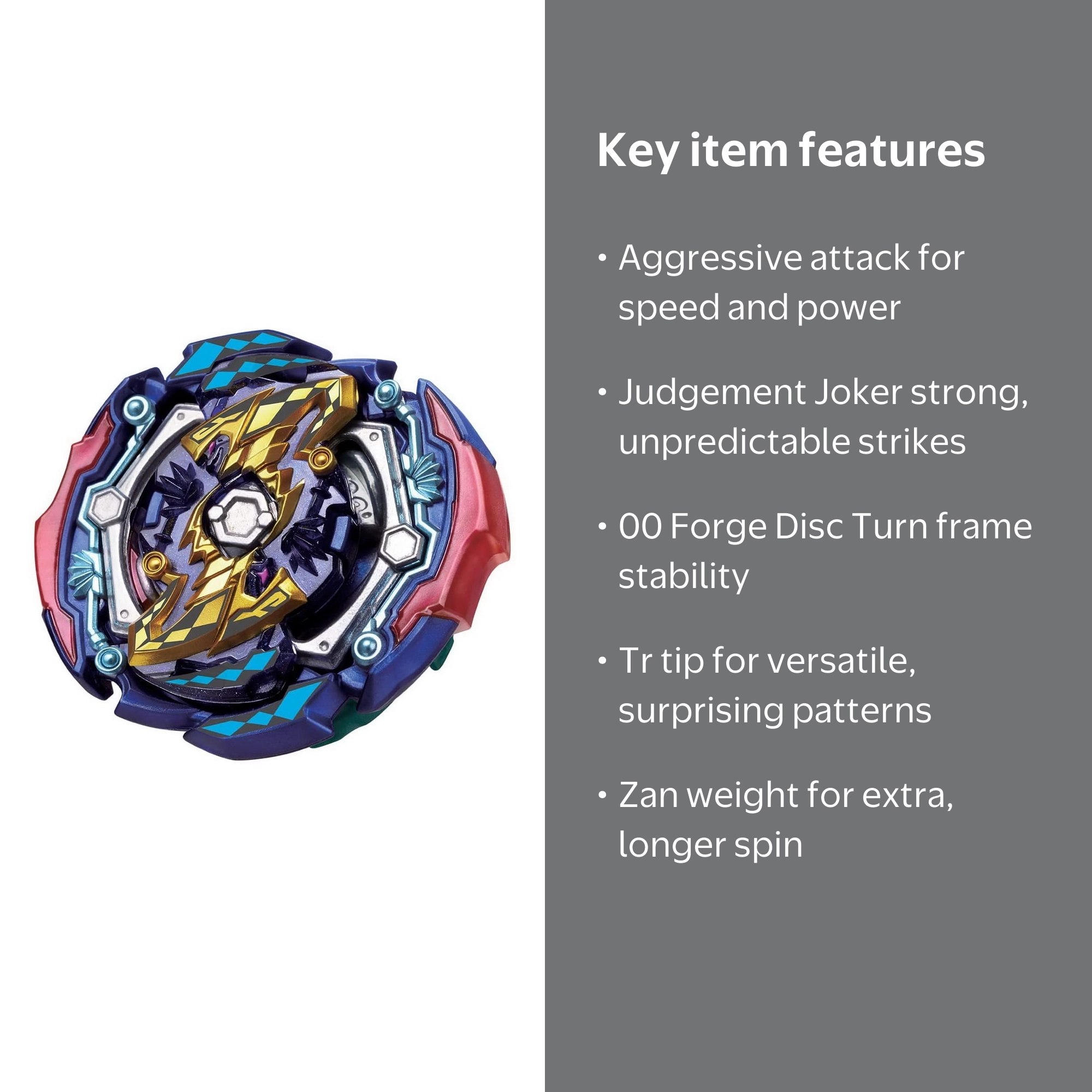 Takara Tomy Beyblade Burst GT B-142 Booster Judgement Joker .00T