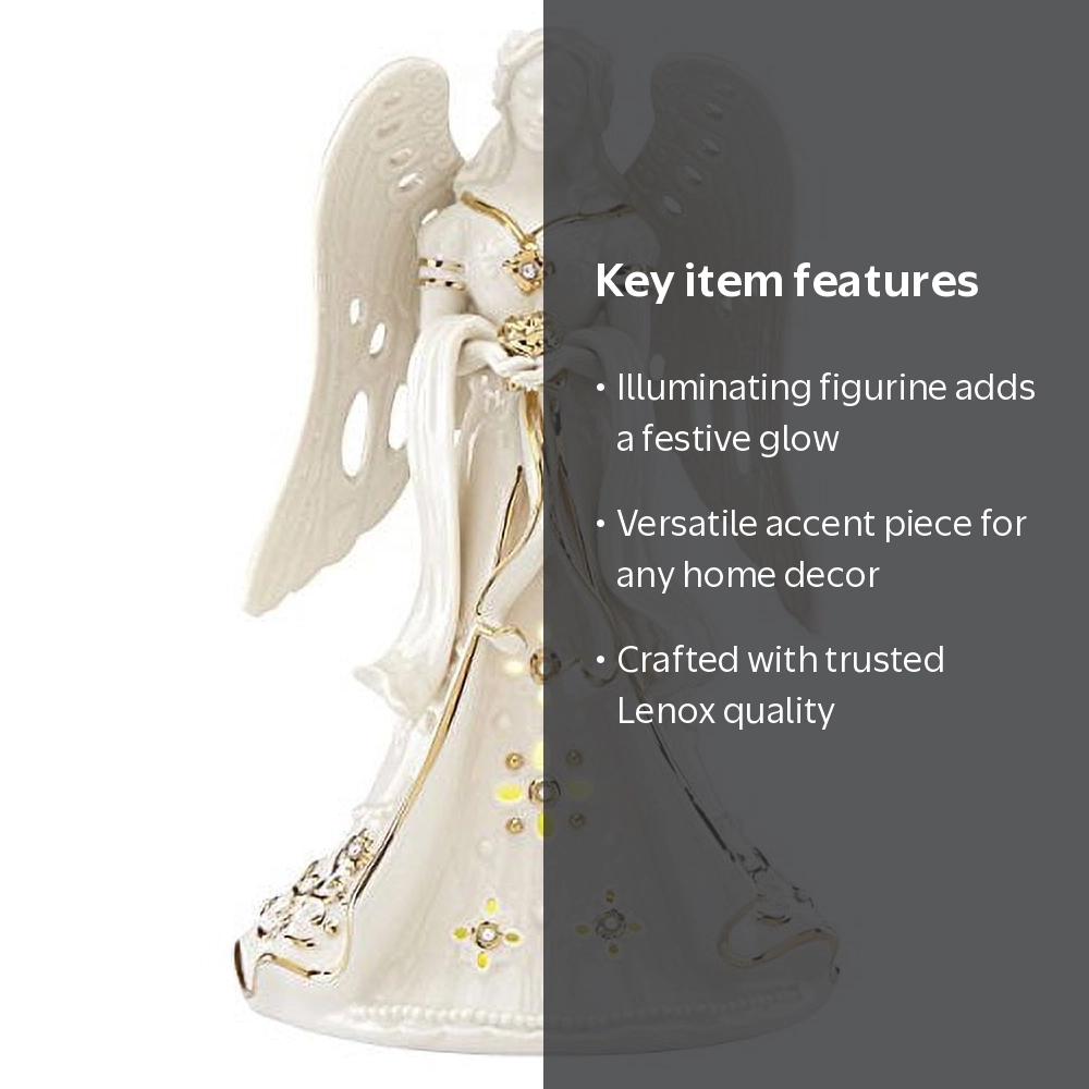 Lenox Florentine & Pearl Angel Figurine, Porcelain, Lighted