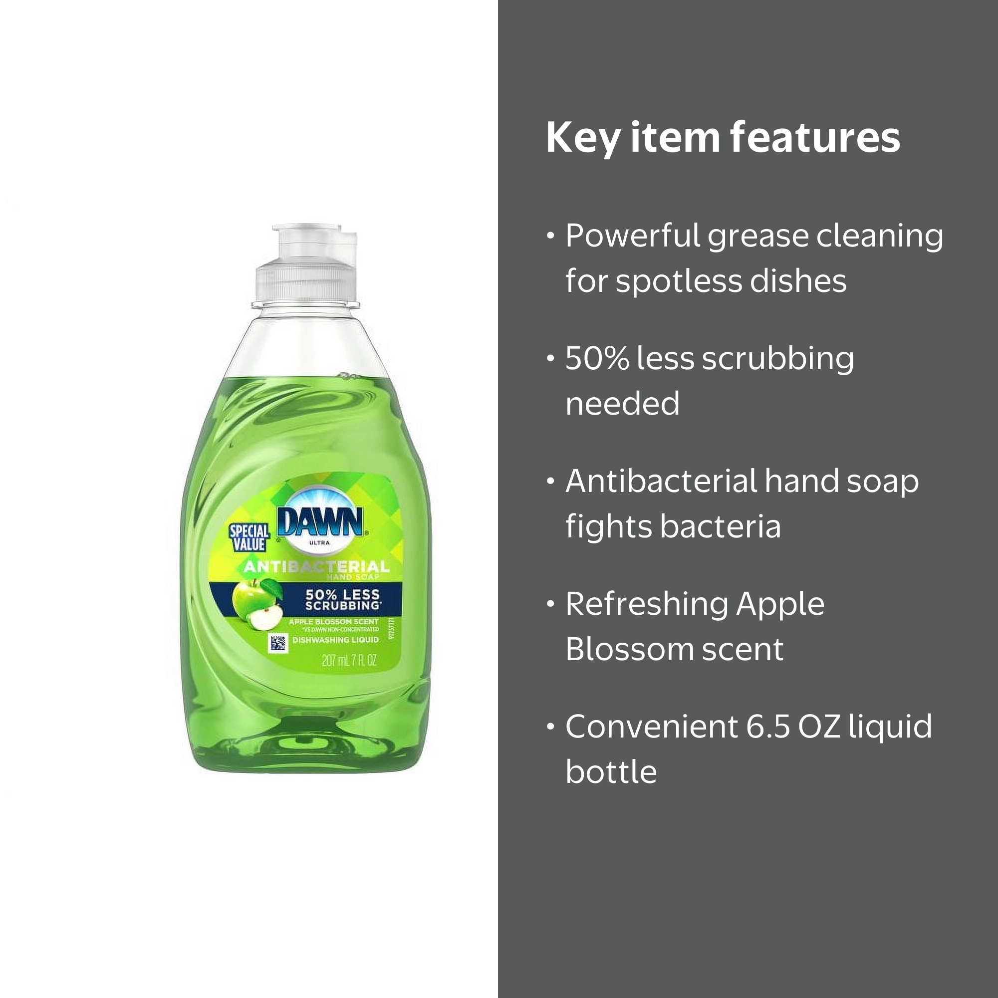 Dawn Dish Soap Liquid Cleaning, Antibacterial Hand Soap, Apple