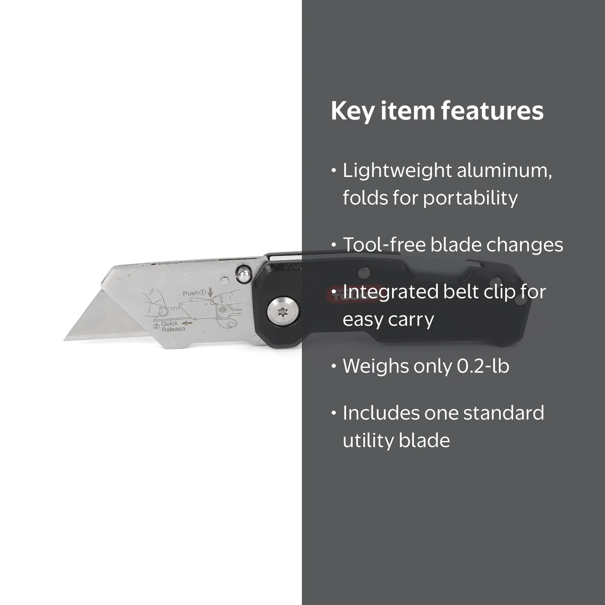 Hyper Tough Quick-Change Folding Lockback Utility Knife - Walmart.com