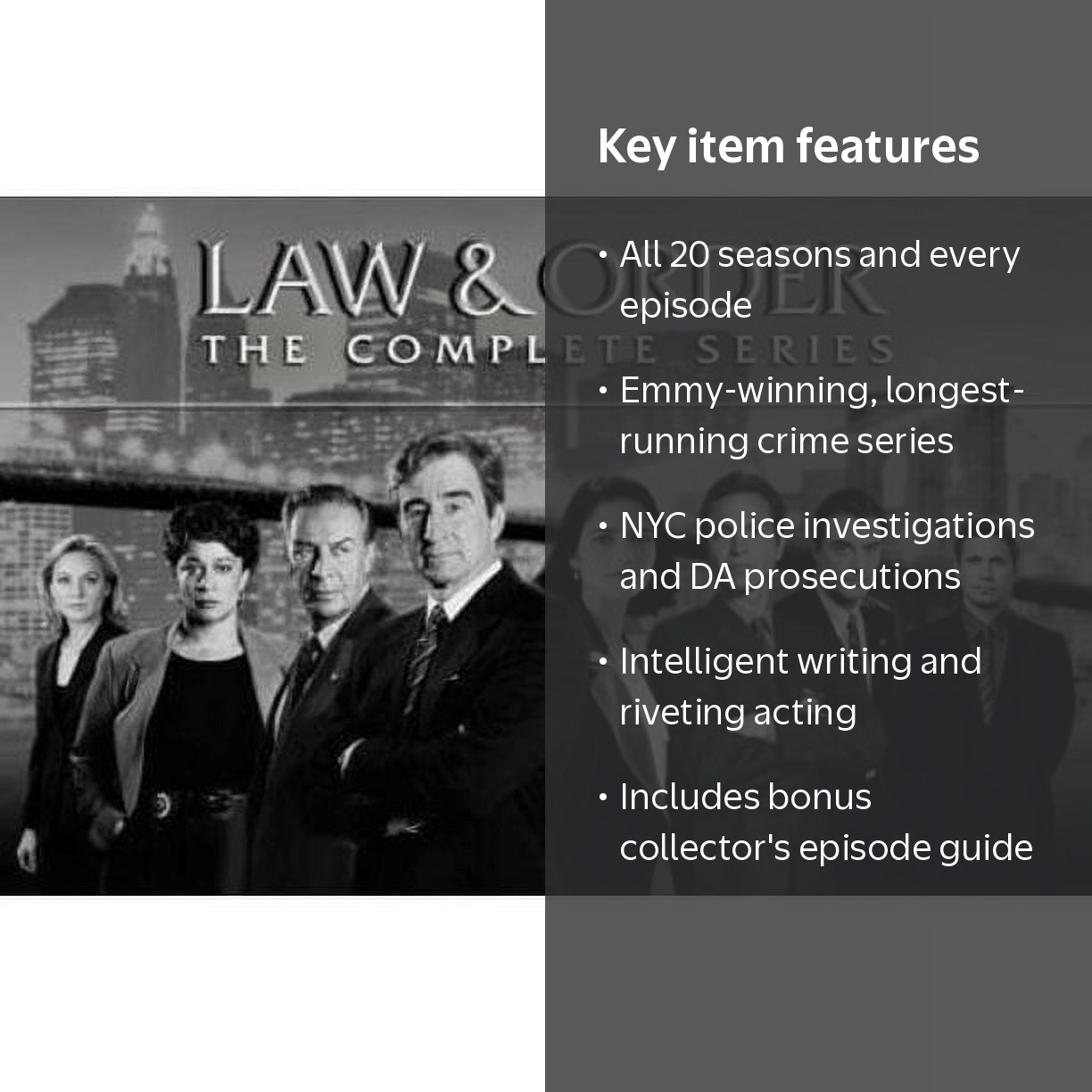 Law and Order: Complete Series Seasons 1-20 Full NY Box Set (DVD