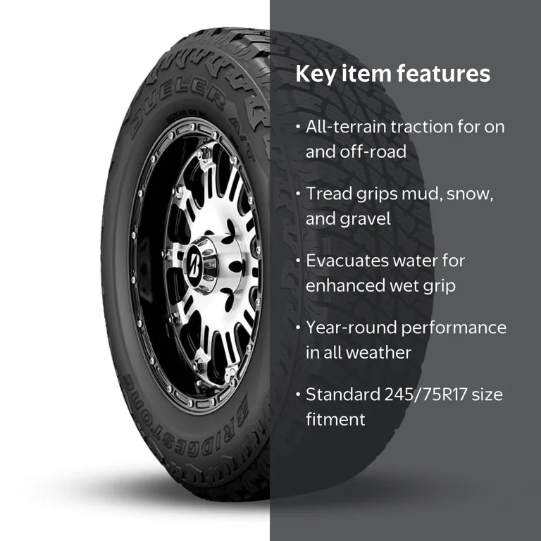 1 Bridgestone DUELER A/T RH-S 245/75R17 112T On/Off-Road All