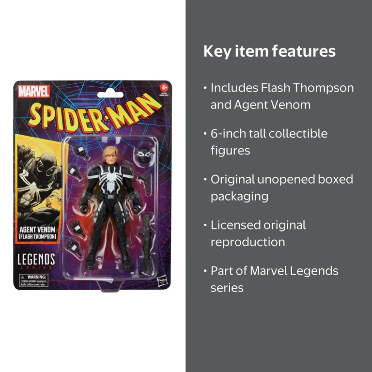 Agent Venom Flash Thompson Marvel Legends Series Spider-Man