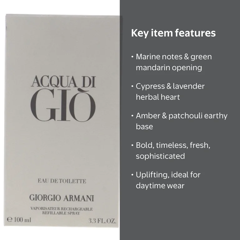 Giorgio Armani, Acqua Di Gio Eau de Toilette, 3.4 oz - Walmart.com