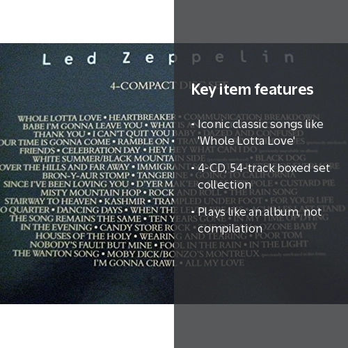 Led Zeppelin Box Set, 4-CD, 54-Track Anthology, Music CD - Walmart.com