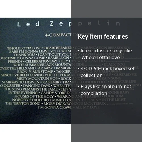 Led Zeppelin Box Set, 4-CD, 54-Track Anthology, Music CD - Walmart.com