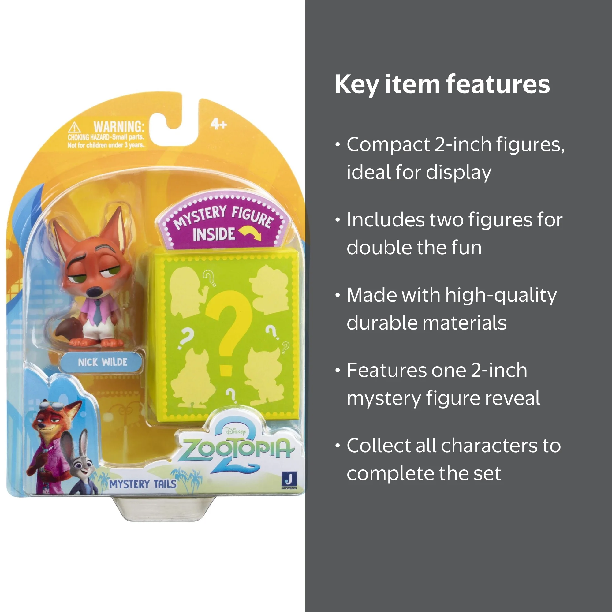 Disney's Zootopia 2 Mystery Tails - 2 inch Two Figure Pack with
