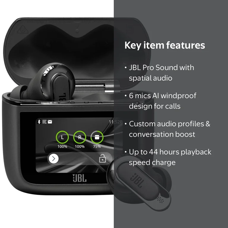 JBL, True Wireless Noise Cancelling Earbuds, Smart Charging Case