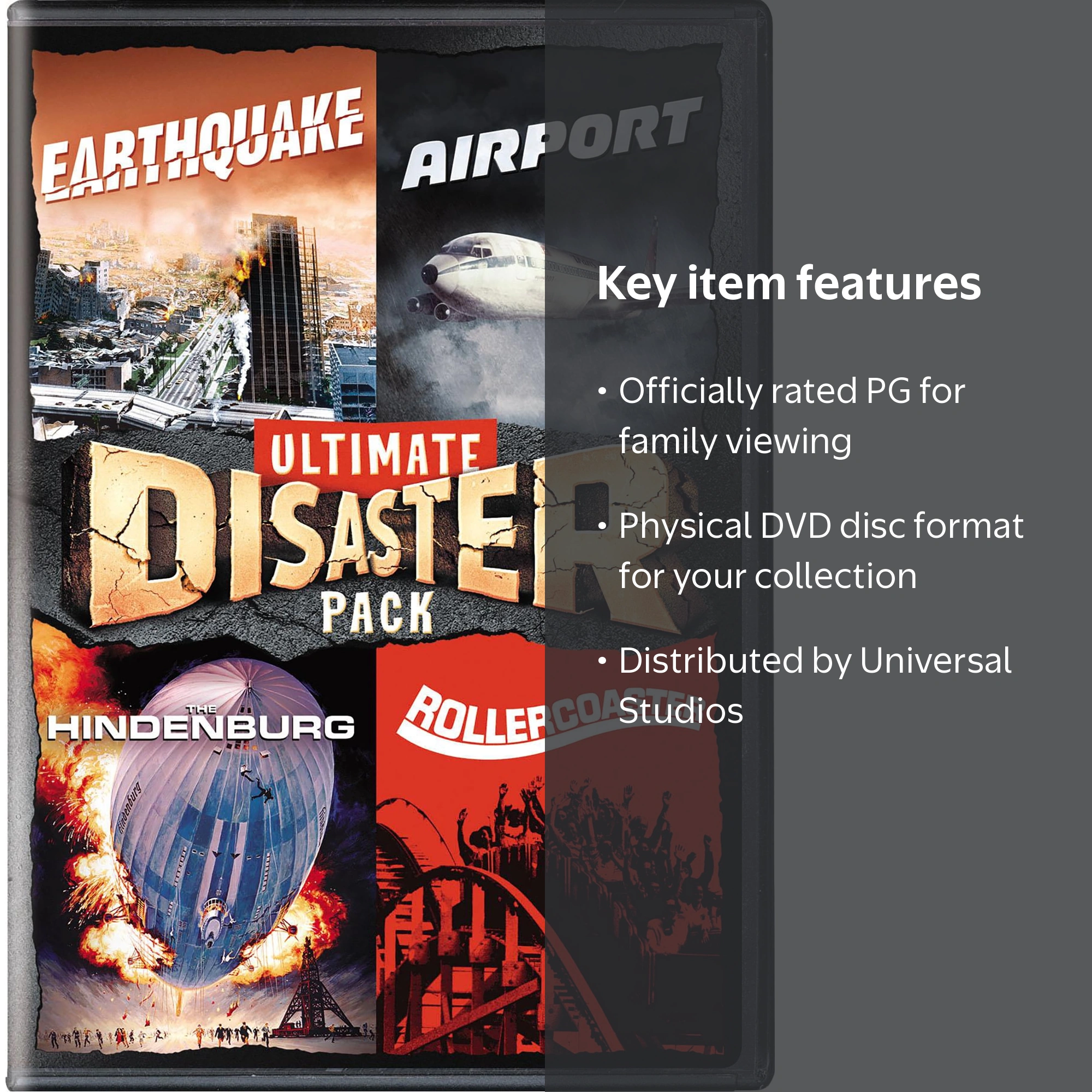 4-Movie Disaster Pack (Earthquake/Airport/Hindenburg/Rollercoaster