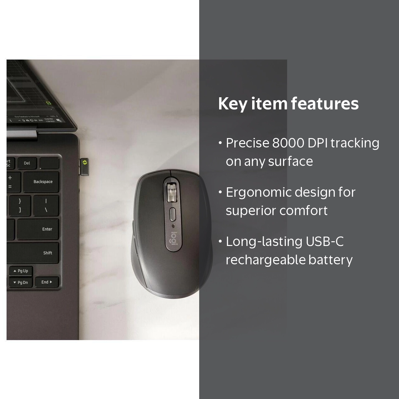 Logitech MX Anywhere 3S Wireless Mouse for Business, Graphite