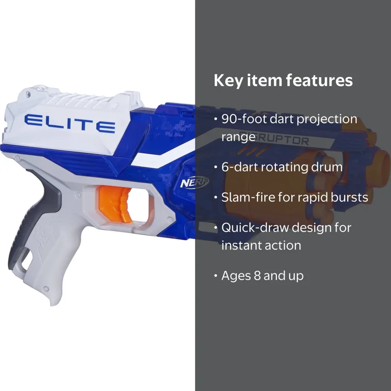 Nerf N-Strike Elite Disruptor Blaster with 6-Dart Rotating Drum