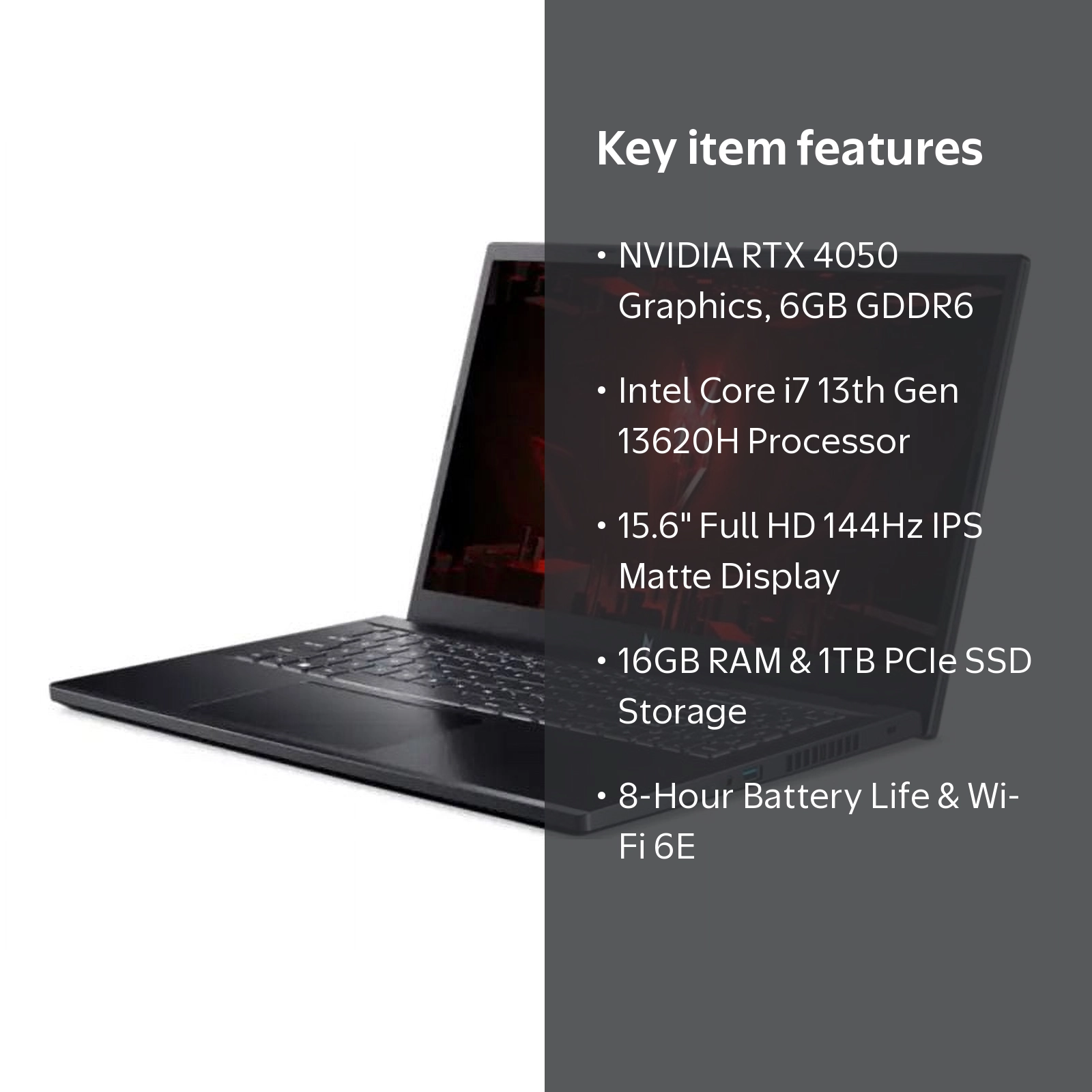 Acer, Gaming Laptop, ANV15-51-75HE, Black, 15.6
