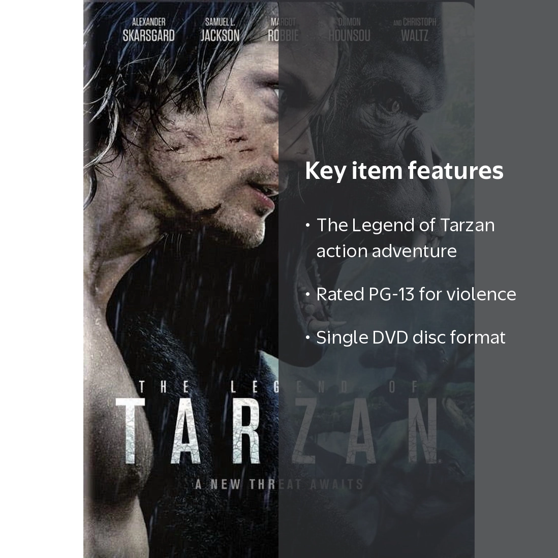 SDS, Legend of Tarzan DVD, Action Adventure PG-13, Single Disc