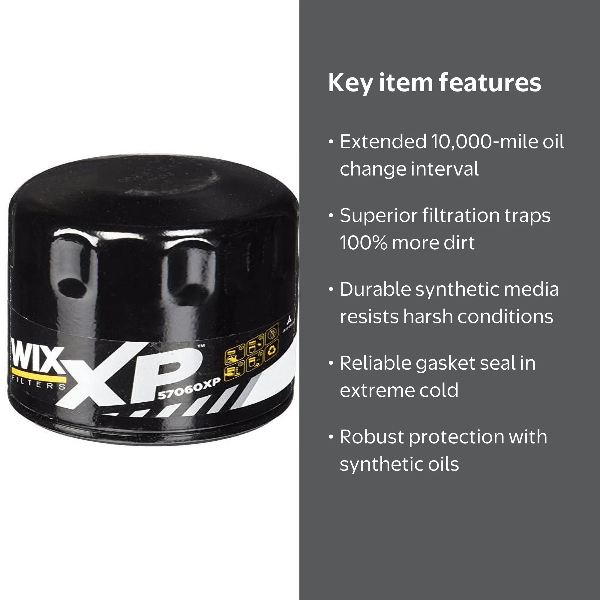 WIX Filters, Motor Spin-On Oil Filter, 57060XP, 3,750-10,000 Miles