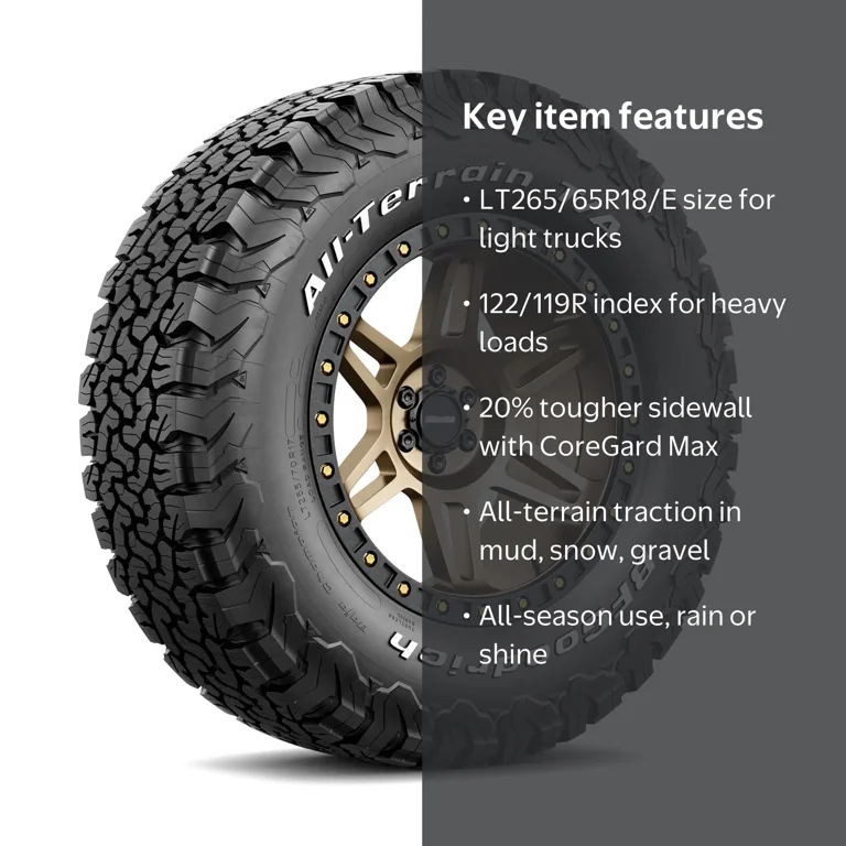 BFGoodrich All-Terrain T/A KO2 LT265/65R18/E 122/119R Tire