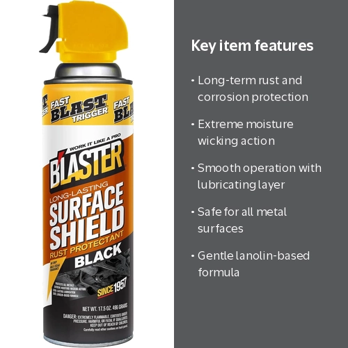 B'laster Surface Shield Anti Rust Spray for Metal – Black Series