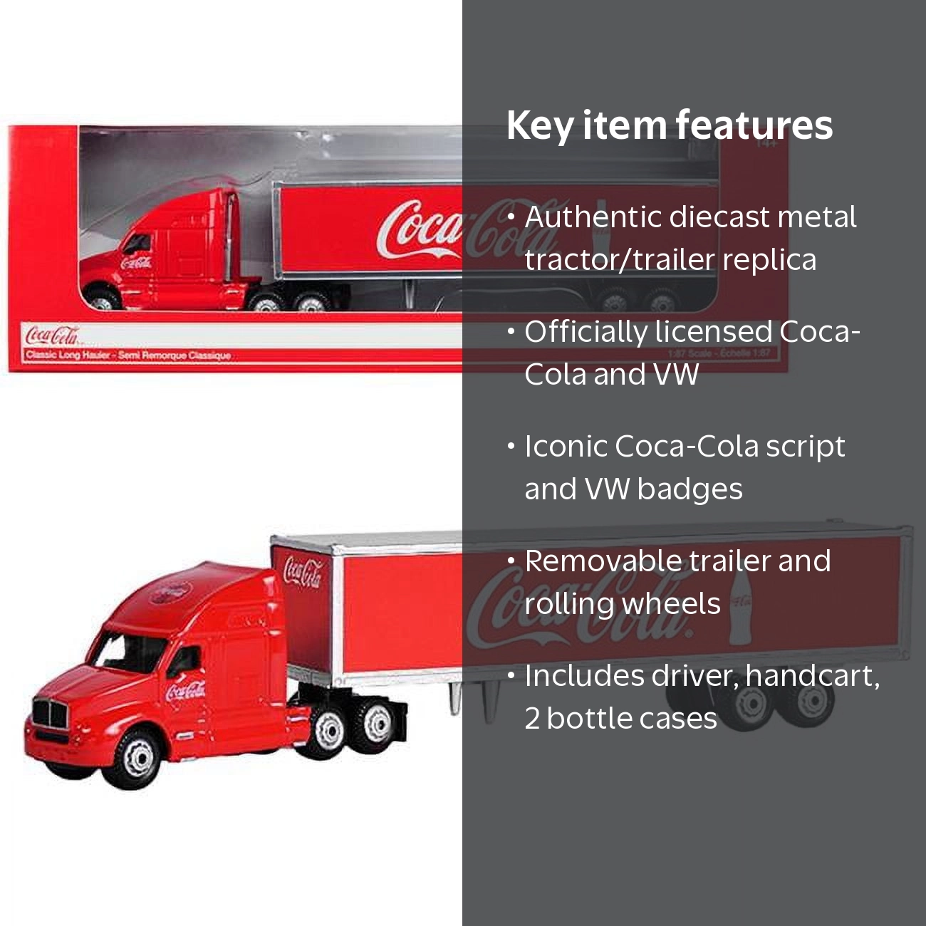 Motor City Classics, Coca-Cola Toy Truck, 1/87 Long Hauler
