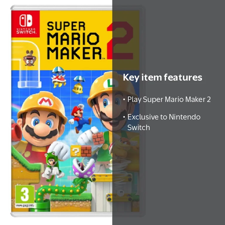 Nintendo, Super Mario Maker 2, Nintendo Switch, video game