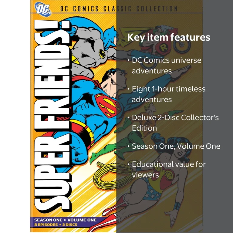Super Friends Heroes Set: Superman, Batman Animated TV Box