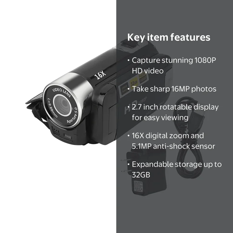 Portable Full HD 1080P High Definition Digital Video Camera, DV