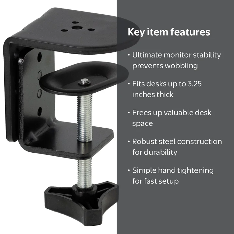 VIVO Black Heavy Duty Desk Clamp for Monitor Mount Stand