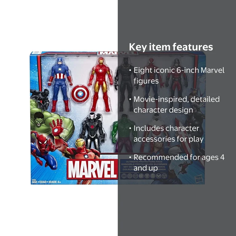 Marvel Avengers Action Figures - 8-pack, Movie-inspired design