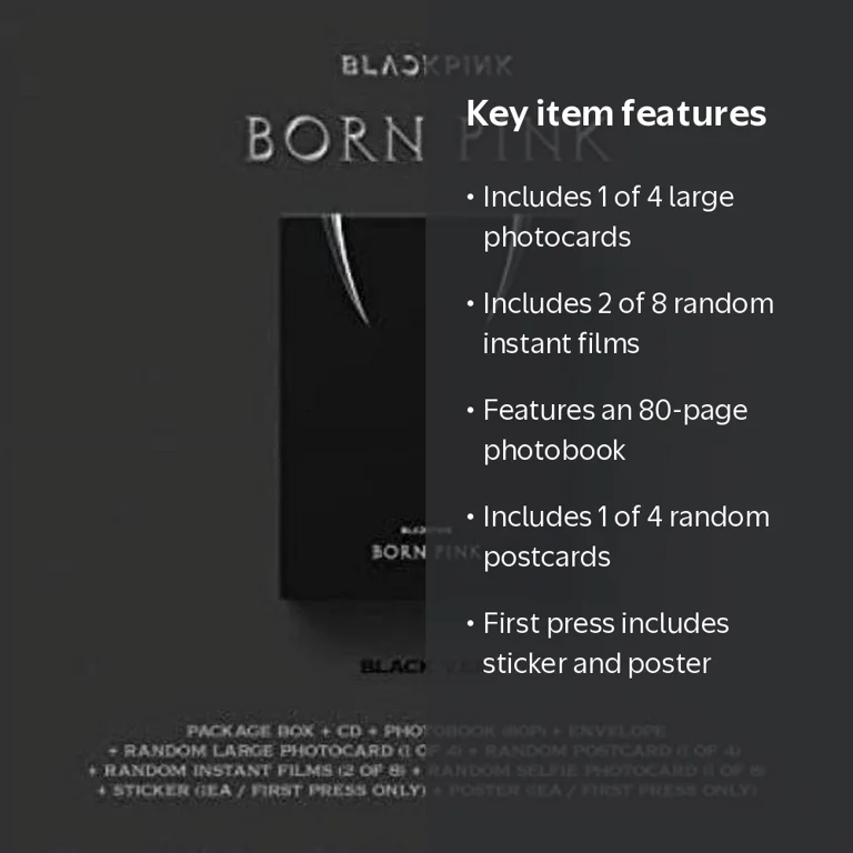Blackpink - BORN PINK Standard CD Boxset Version B / BLACK, KPOP