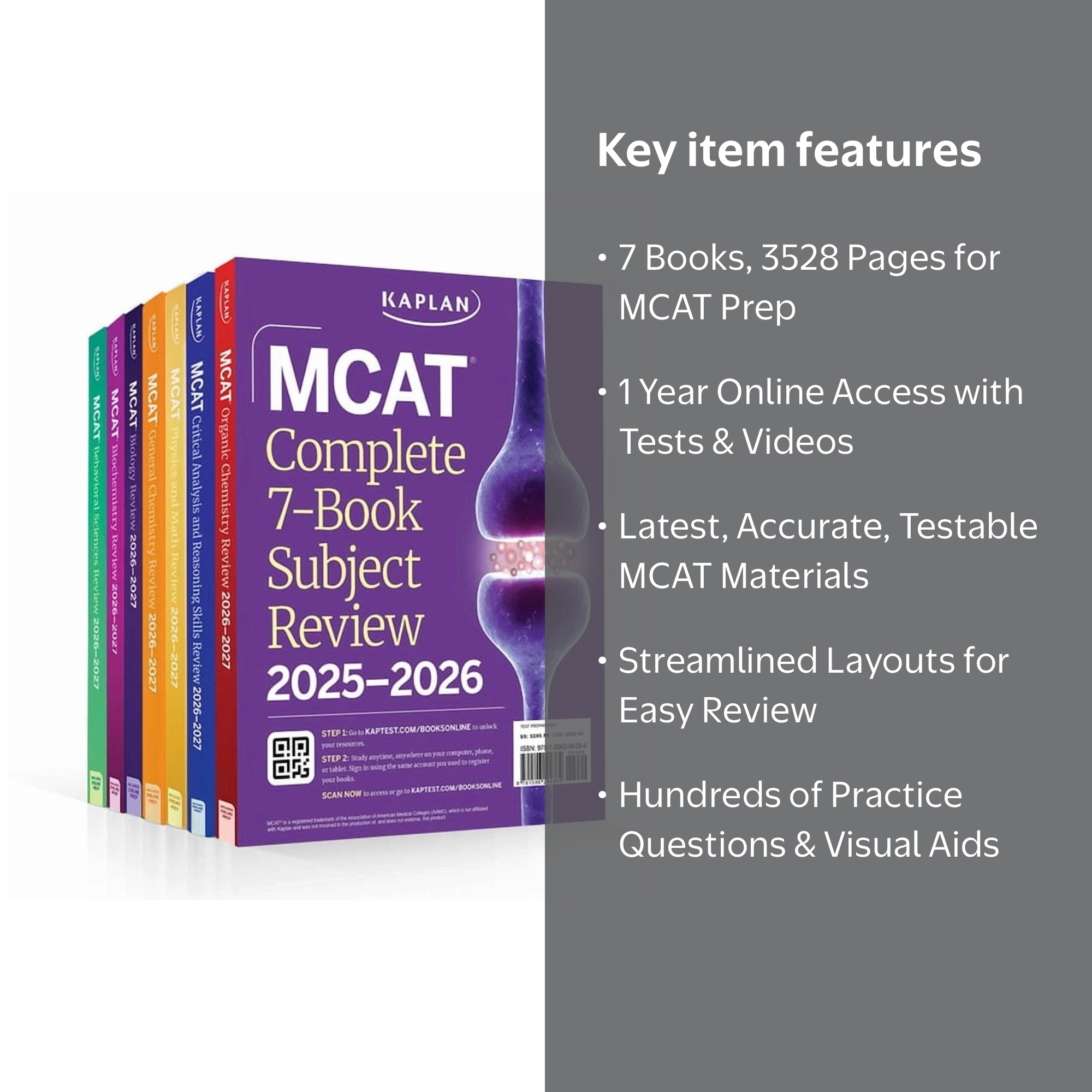 健康・医学 Kaplan MCAT 7BookSubject Review 20202021 MCAT Complete 7-Book Subject Review 2020-2021: Online + Book + 3