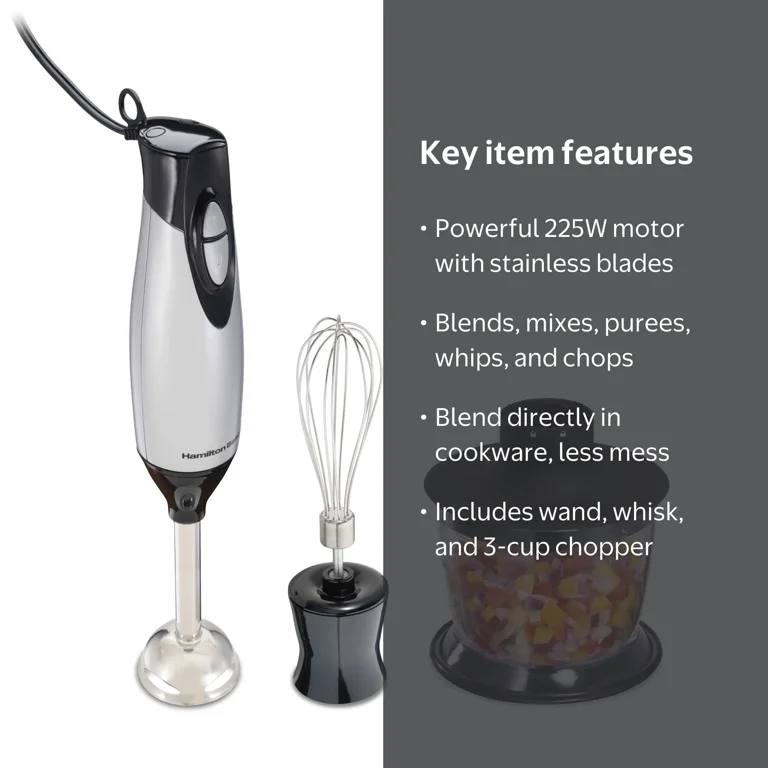 Hamilton Beach 4-in-1 Kitchen Power Hand Blender with Attachments