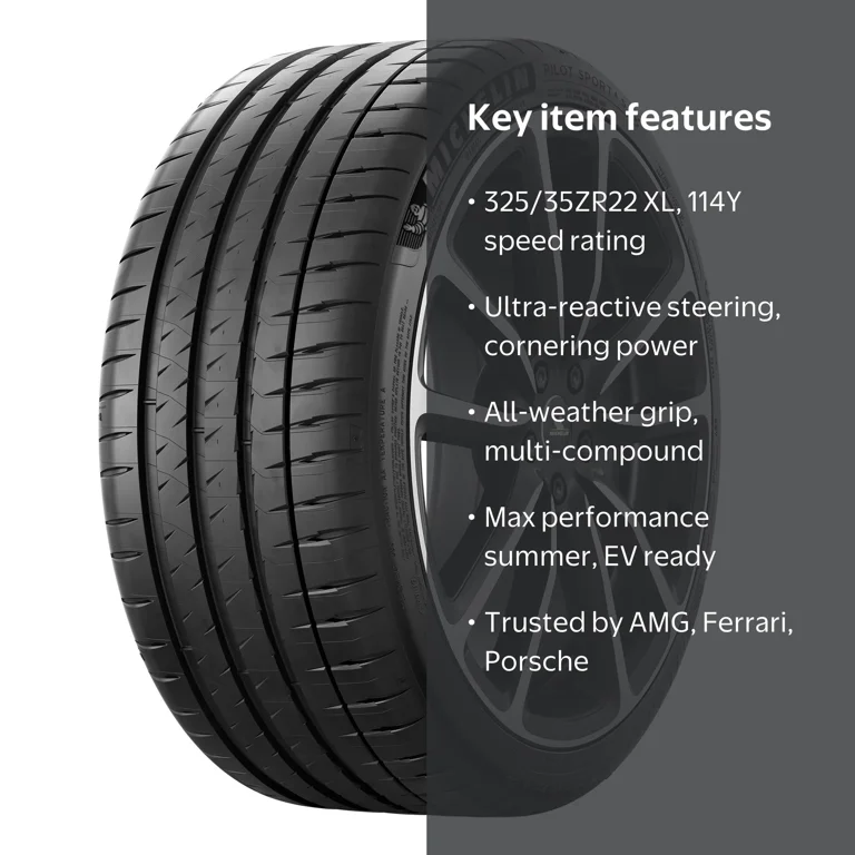 Michelin Pilot Sport 4S Summer Tire, Size 325/35ZR22 114Y XL