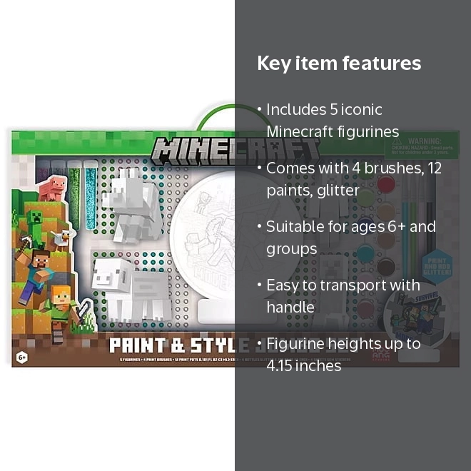 Minecraft Paint and Style Jumbo Set - 5 Figurines - Walmart.com