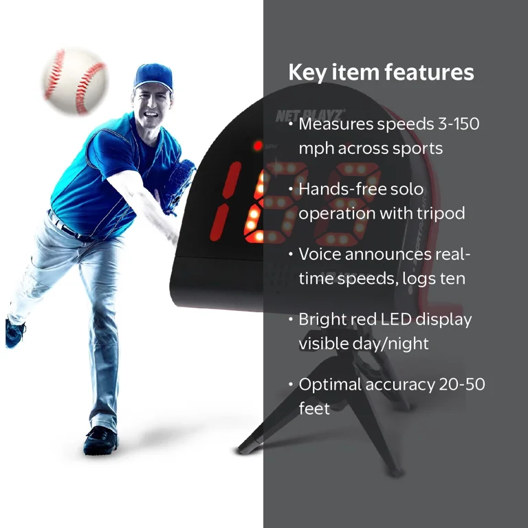 Baseball Radar - NetPlayz Speed Sensors (Hands-Free) Pitch
