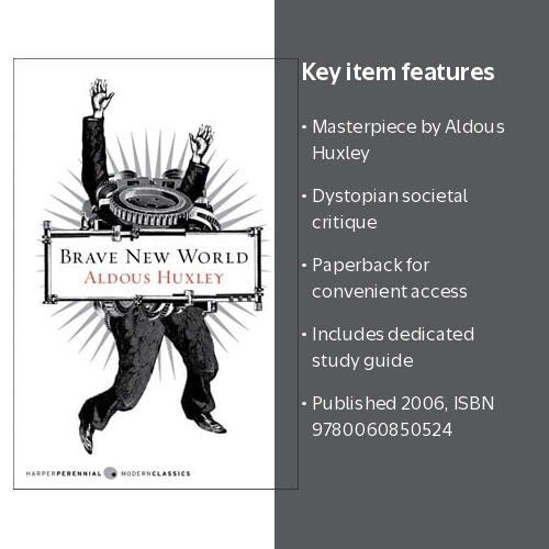 Aldous. Huxley, Study Guide, Brave New World paperback, Edition